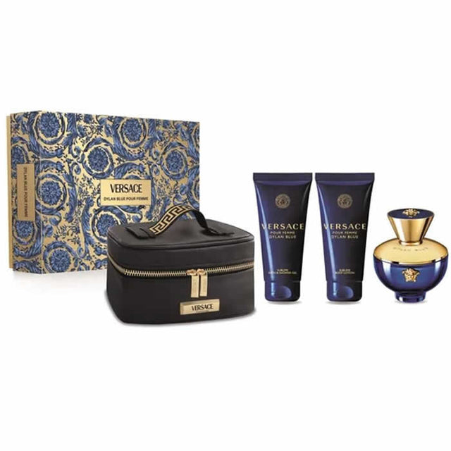 Versace Pour Femme Dylan Blue Eau De Perfume Spray 100ml Set 3 Pieces - Nutra Best Bulgaria