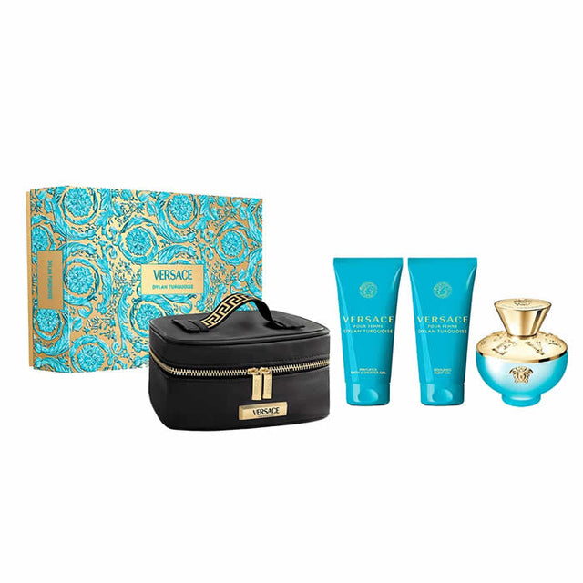 Versace Dylan Torquoise Eau De Toilette Spray 100ml Set 4 Pieces - Nutra Best Bulgaria