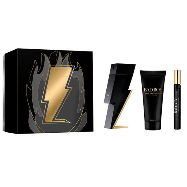 Carolina Herrera Bad Boy Eau de Toilette Spray 100ml Set 3 Pieces - Nutra Best Bulgaria