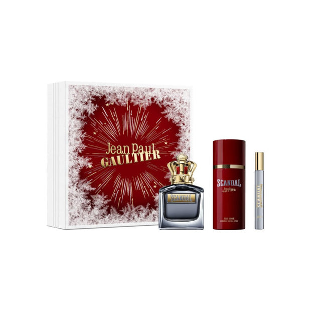 Jean Paul Gaultier Scandal Pour Homme Eau De Toilette Spray 100ml Set 3 Pieces Christmas 2023 - Nutra Best Bulgaria