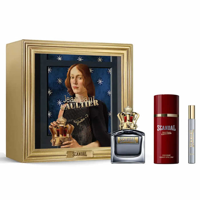 Jean Paul Gaultier Scandal Pour Homme Eau De Toilette Spray 100ml Set 3 Pieces - Nutra Best Bulgaria
