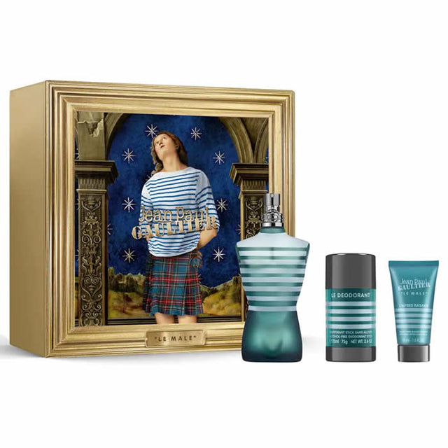 Jean Paul Gaultier Le Male Eau De Toilette Spray 125ml Set 3 Pieces - Nutra Best Bulgaria