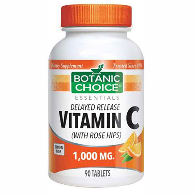 Витамин Ц с шипка със забавено освобождаване - 90 таблетки  Botanic Choice - Nutra Best Bulgaria