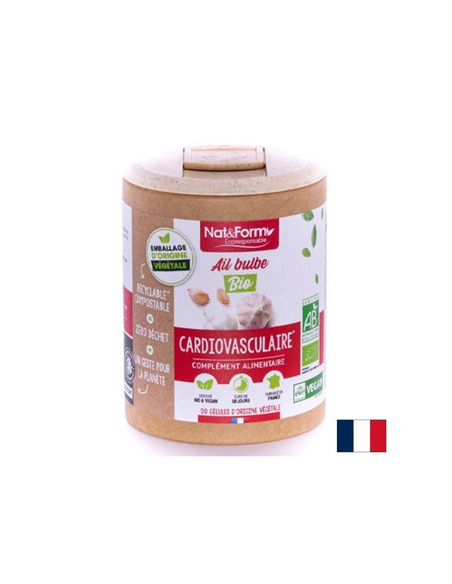 Сърдечна и имунна фунция - Чесън (луковица) Био, 90 капсули  Nat&Form - Nutra Best Bulgaria
