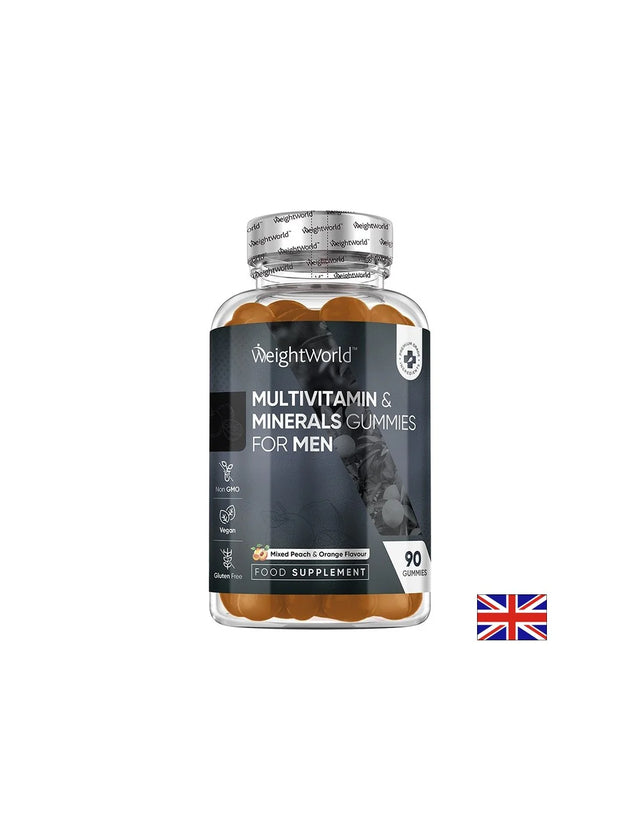 Мултивитамини и Минерали за мъже, 90 желирани таблетки с вкус на ягода и малина  WeightWorld - Nutra Best Bulgaria