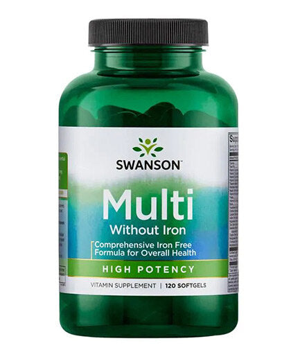 Multi without Iron | High Potency - 120 Гел капсули  Swanson - Nutra Best Bulgaria
