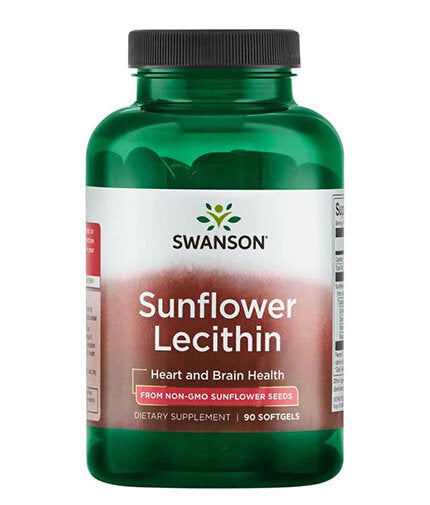 Sunflower Lecithin 1 200 mg | from Non-GMO Sunflower Seeds - 90 Гел капсули  Swanson - Nutra Best Bulgaria