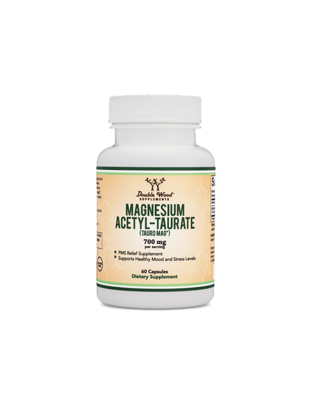 Magnesium Acetyl-taurate (TAURO-MAG®)/ Магнезий ацетил таурат, 60 капсули Double Wood - Nutra Best Bulgaria