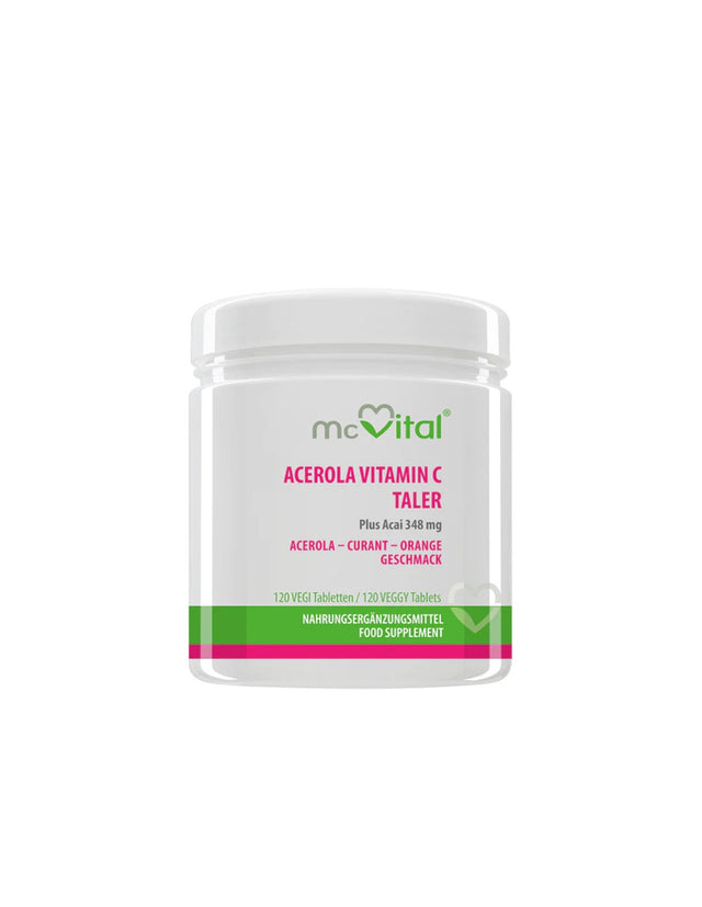 Имунитет - Витамин С + Aцерола и Aкай McVital, 120 таблетки  Vitabay - Nutra Best Bulgaria