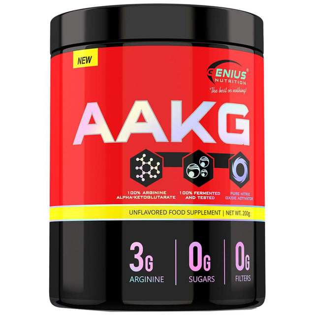 AAKG Powder - 200 грама  Genius Nutrition - Nutra Best Bulgaria