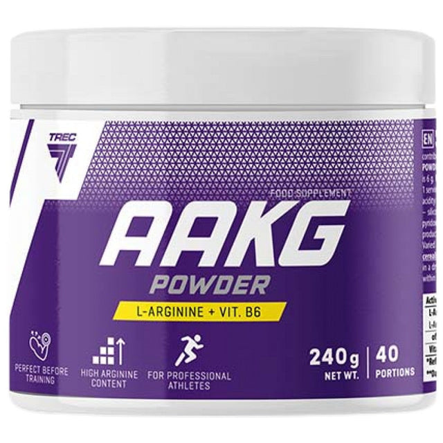 AAKG Powder | with Vitamin B6 - 240 грама  Trec Nutrition - Nutra Best Bulgaria