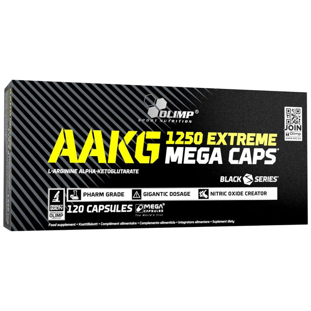 AAKG Extreme 1250 Mega Caps - 120 капсули - Nutra Best Bulgaria