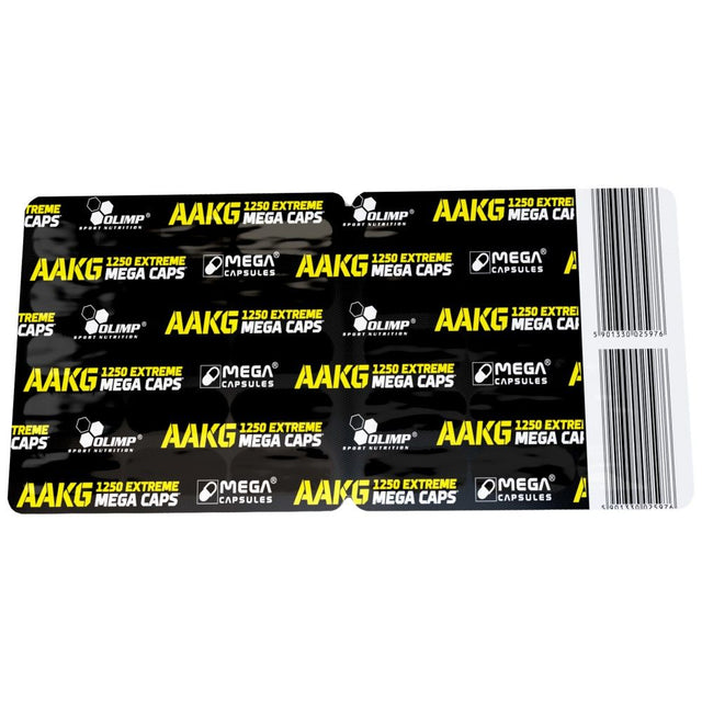 AAKG Extreme 1250 Mega Caps - 30 капсули - Nutra Best Bulgaria