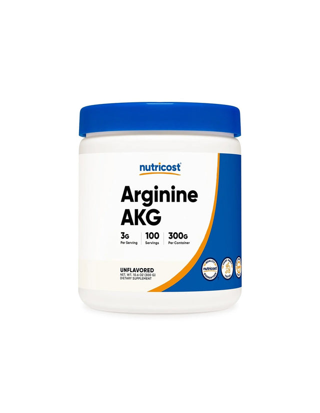 Енергия и мускулна маса - Аргинин AKG, 300 g прах  Nutricost - Nutra Best Bulgaria