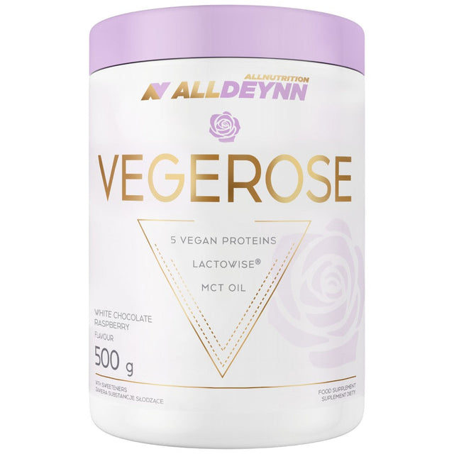 AllDeynn | VegeRose - 5 Vegan Proteins with MCT & Probiotics - 500 грама - Nutra Best Bulgaria