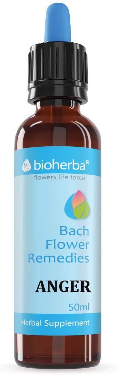 ANGER Капки на д-р Бах при гняв и конфликти 50 мл  Bioherba - Nutra Best Bulgaria