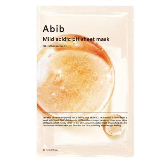 Abib - Mild Acidic pH Glutathiosome Fit Sheet Mask, 1 pc  ABIB - Nutra Best Bulgaria