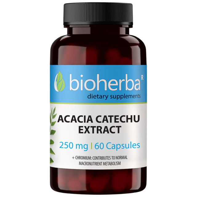 Acacia Catechu Extract 250 mg - 60 капсули  Bioherba - Nutra Best Bulgaria