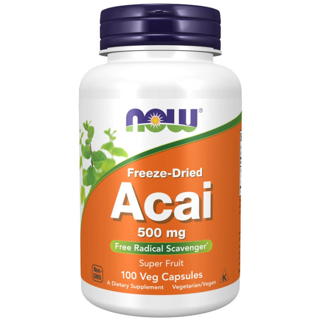 Acai 500 mg - 100 капсули  NOW Foods - Nutra Best Bulgaria