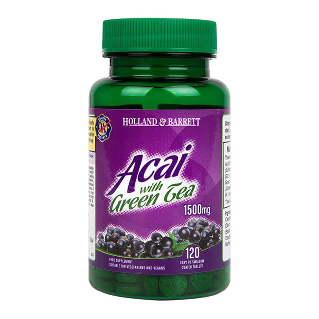 Acai Berry 1500 mg | with Green Tea - 120 Таблетки  Holland & Barrett - Nutra Best Bulgaria
