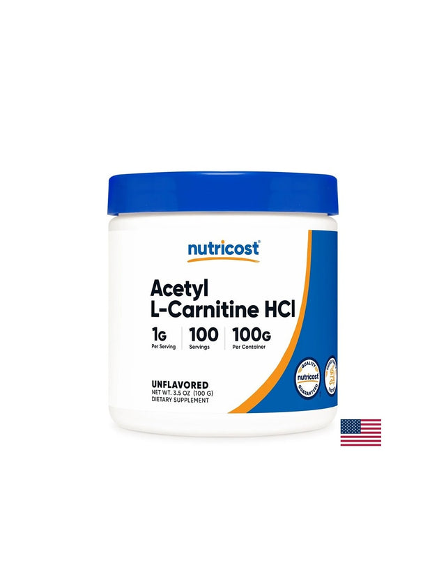 Горене на мазнини - Ацетил-Л-Карнитин (Acetyl L-Carnitine), 100 g прах  Nutricost - Nutra Best Bulgaria