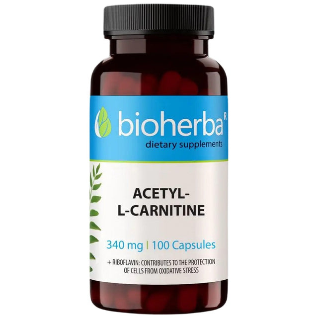 Acetyl L-Carnitine 250 mg - 100 капсули  Bioherba - Nutra Best Bulgaria