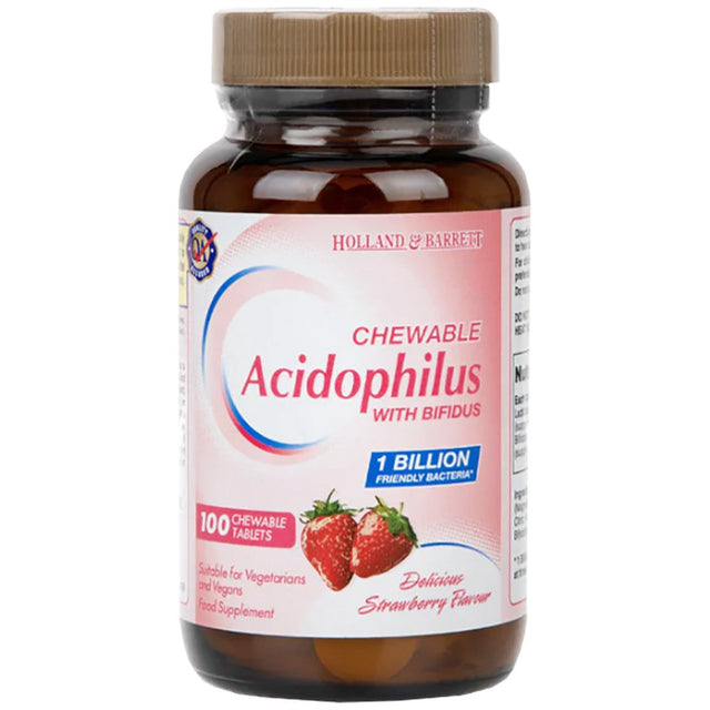 Acidophilus 1 Billion / Chewable 100 Дъвчащи таблетки  Holland and Barrett - Nutra Best Bulgaria