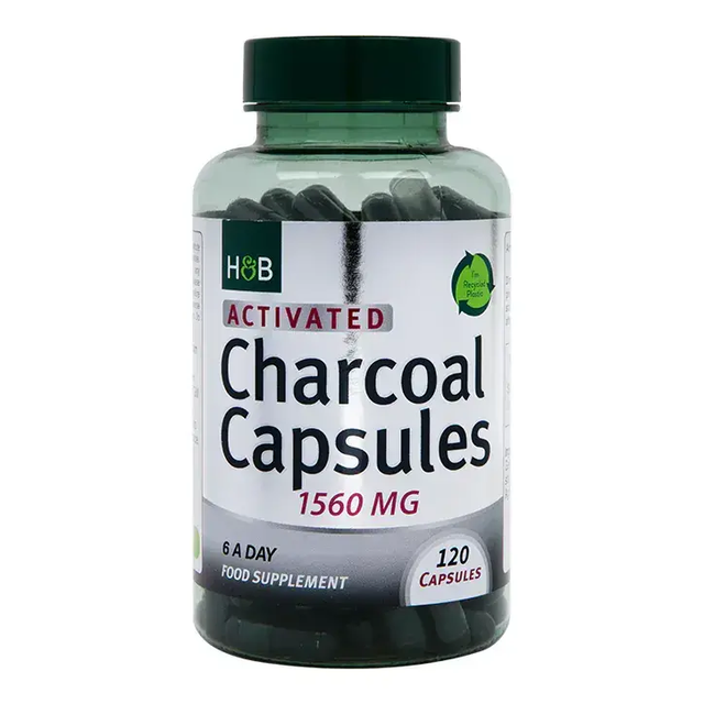 Activated Charcoal 260 mg - 120 капсули  Holland and Barrett - Nutra Best Bulgaria