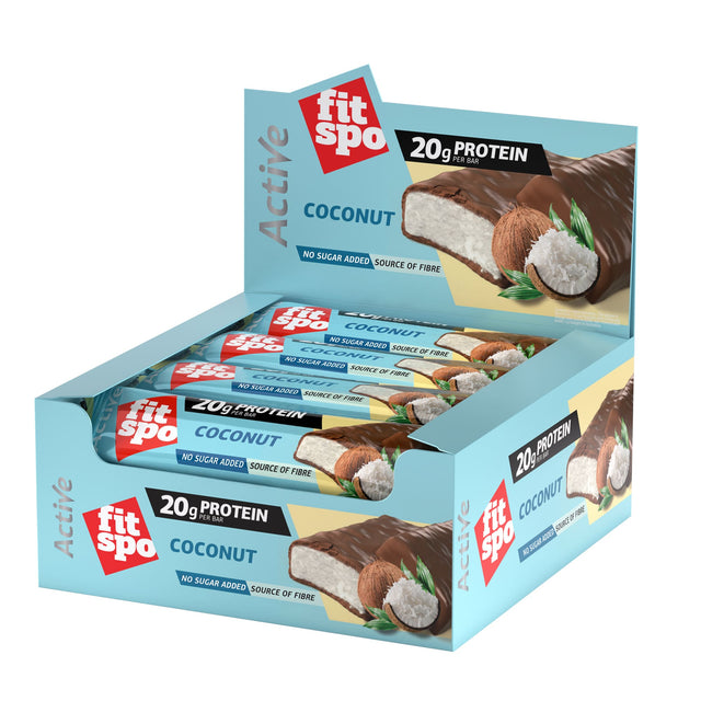 Active Bar Кокос - 12 x 60 грама  FitSpo - Nutra Best Bulgaria