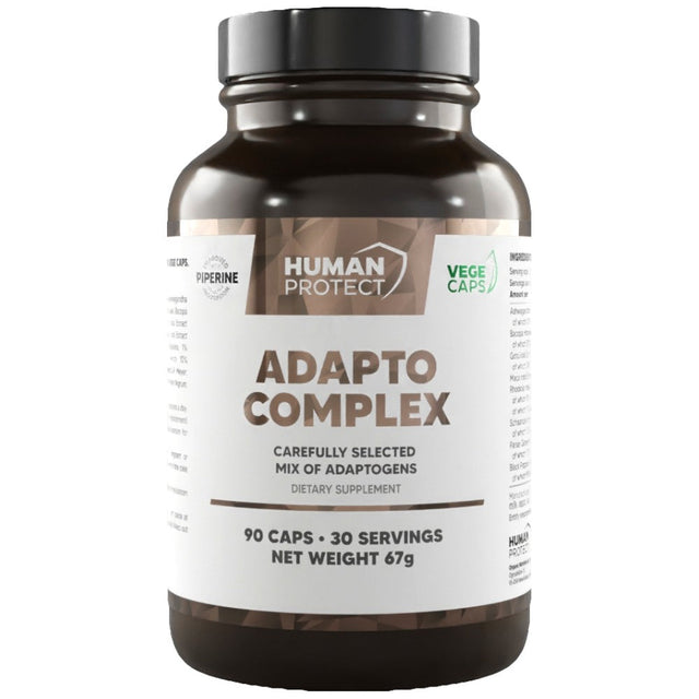 Adapto Complex | Adaptogenic Matrix with Ashwagandha, Bacopa, Rhodiola, Ginseng - 90 капсули  Human Protect - Nutra Best Bulgaria