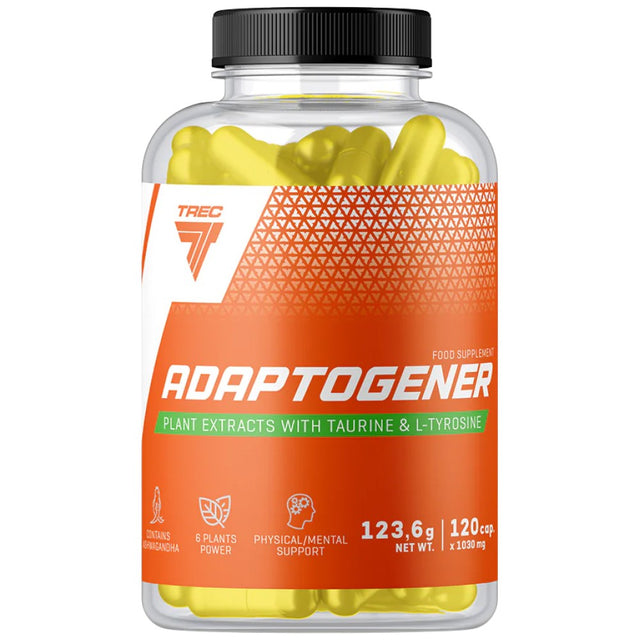 Adaptogener | with Ashwagandha, Rhodiola, L-Tyrosine - 120 капсули  Trec Nutrition - Nutra Best Bulgaria
