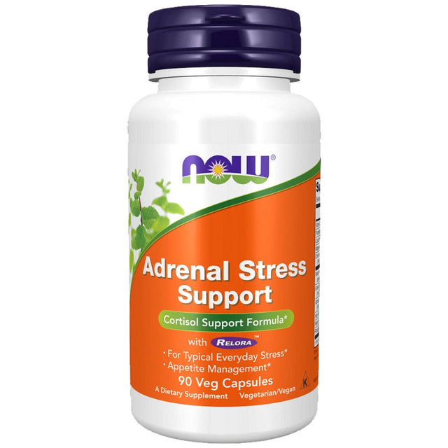 Adrenal Stress Support | Super Cortisol Support [90 капсули, 90 Дози]  NOW Foods - Nutra Best Bulgaria
