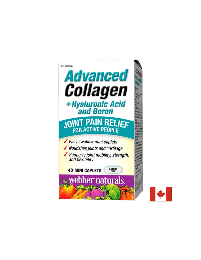 Advanced Collagen+Hyaluronic Acid and Boron/ Колаген + Хиалуронова киселина и Бор х 40 мини каплети Webber Naturals  Webber Naturals - Nutra Best Bulgaria