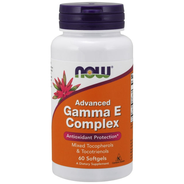 Advanced Gamma E Complex - 60 Гел капсули  NOW Foods - Nutra Best Bulgaria
