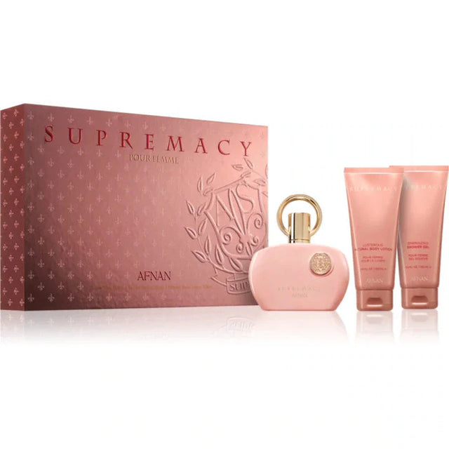 Afnan Supremacy-Pink EDP-100-ml-+ SG 100-ml-+ BL-100-ml  AFNAN - Nutra Best Bulgaria