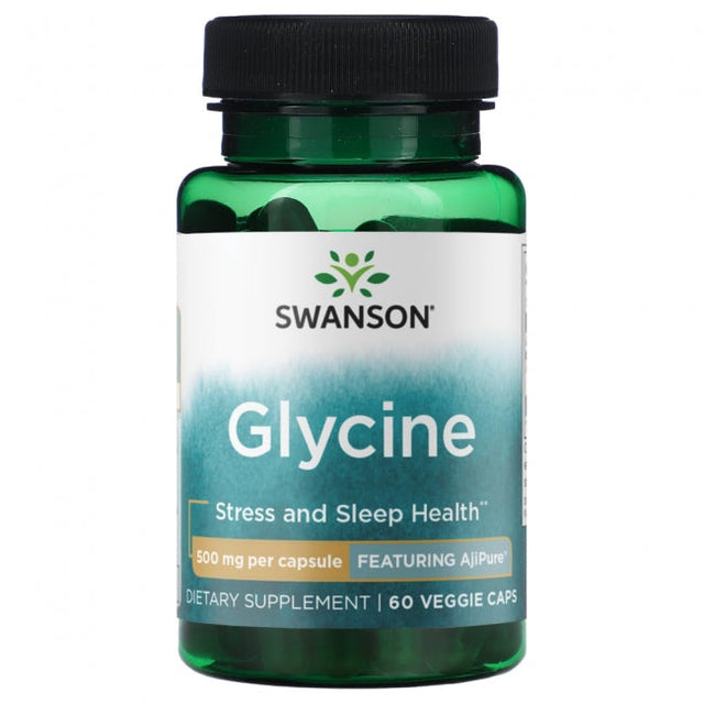 Глицин - с включен AjiPure - 60 веге капсули  Swanson - Nutra Best Bulgaria