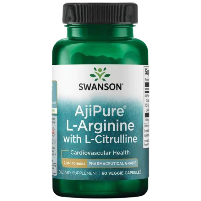 AjiPure L-Arginine With L-Citrulline 60 капсули  Swanson - Nutra Best Bulgaria