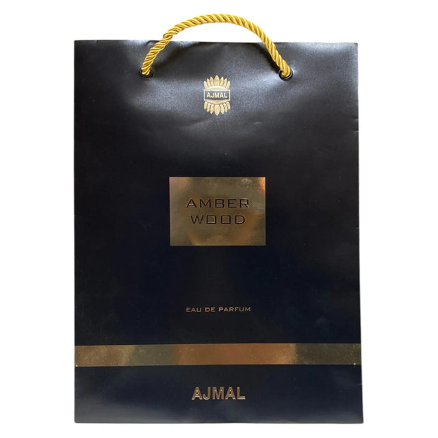 Ajmal, Amber Wood, Shopping, Cardboard Shopping Bag, Paper, Black  Ajmal - Nutra Best Bulgaria