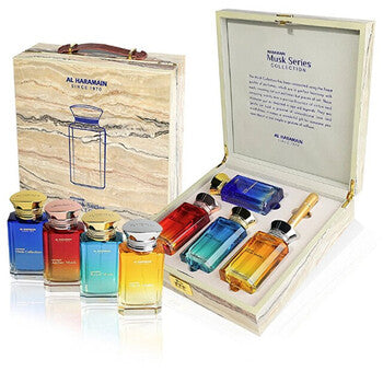 Al Haramain - Musk Series Collection Dárková sada EDP 4 x 100 ml a plnitelný flakon - 400ml  Al Haramain - Nutra Best Bulgaria