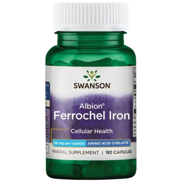 Albion Chelated Ferrochel Iron 18 mg 180 капсули  Swanson - Nutra Best Bulgaria