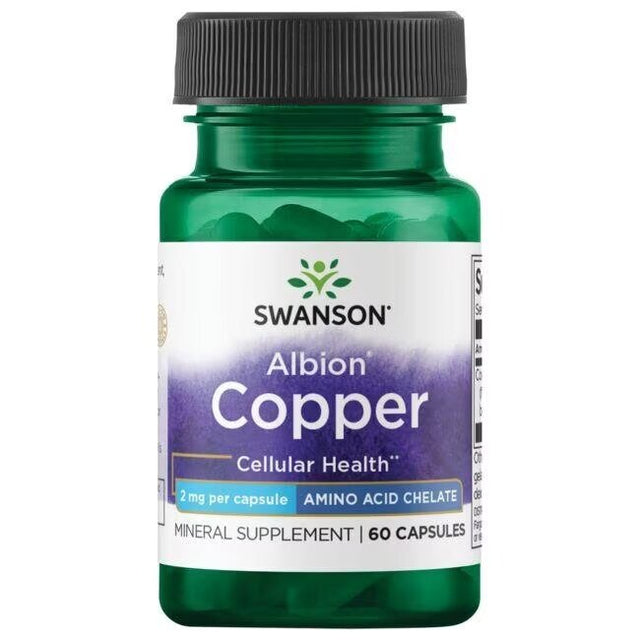 Albion Copper 2 mg / 60 Caps - 0  Swanson - Nutra Best Bulgaria