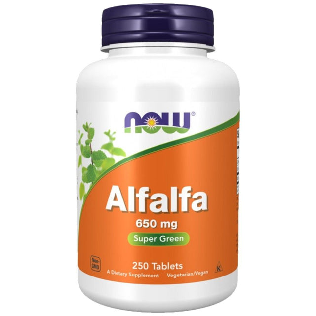 Alfalfa 650 mg - 250 Таблетки  NOW Foods - Nutra Best Bulgaria