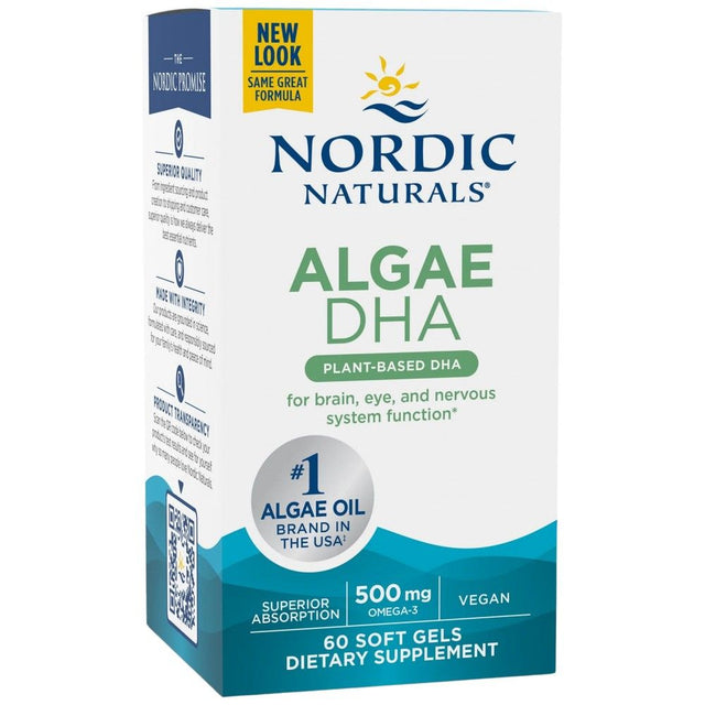 Algae DHA 500 mg - 60 Гел капсули  Nordic Naturals - Nutra Best Bulgaria