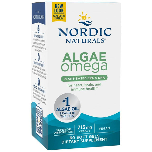 Algae Omega 715 mg - 60 Гел капсули  Nordic Naturals - Nutra Best Bulgaria