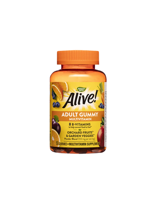 Alive! Adult Gummy Multivitamin/ Алайв! Мултивитамини, 50 желирани таблетки Nature’s Way - Nutra Best