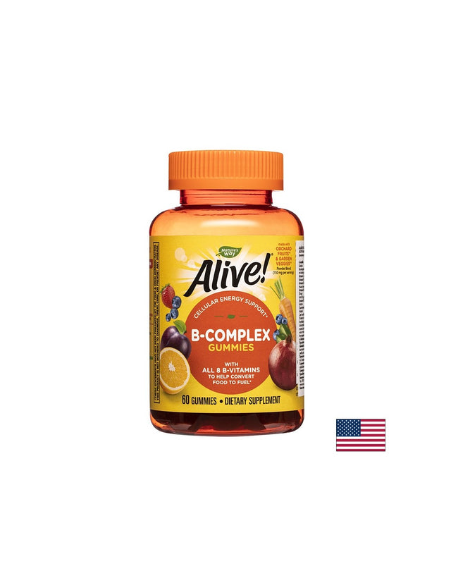 Alive! B-Complex Gummies / Алайв! В-комплекс х 60 желирани таблетки Nature’s Way  Alive - Nutra Best Bulgaria