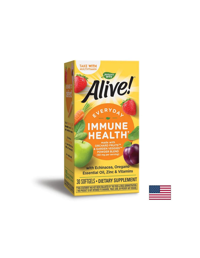 Alive! / Алайв! Immune Health x 30 софтгел капсули Nature’s Way - Nutra Best