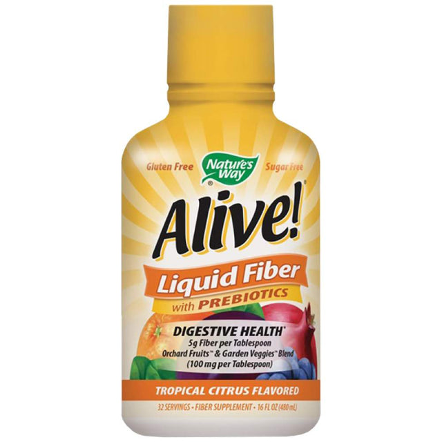 Alive! Liquid Fiber and Prebiotics - 480 мл  Nature’s Way - Nutra Best Bulgaria