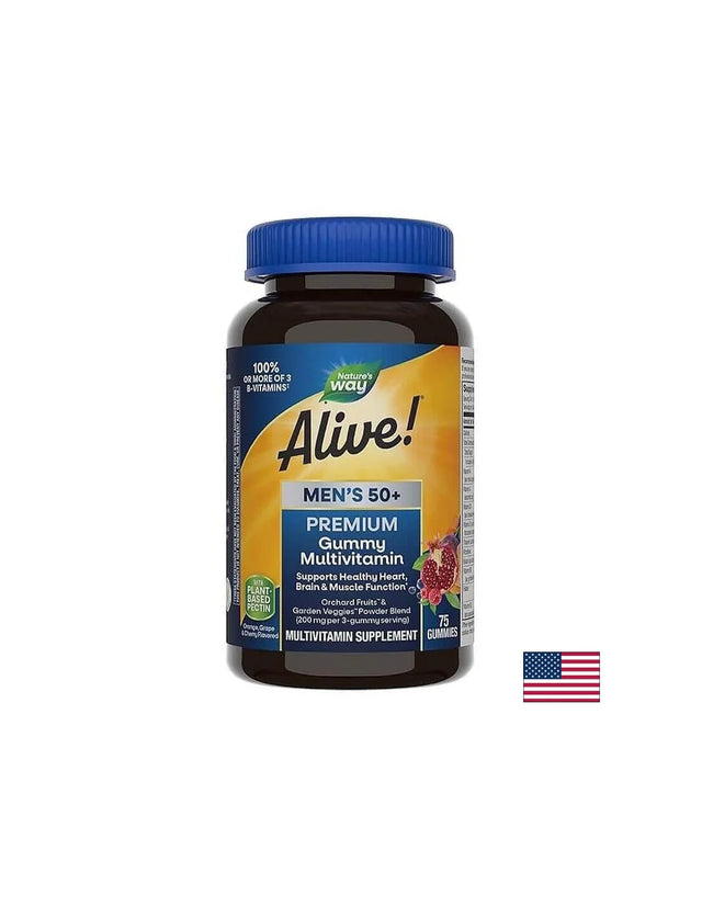 Alive! Multivitamins for Men 50+ - 75 желирани бонбони - Nutra Best