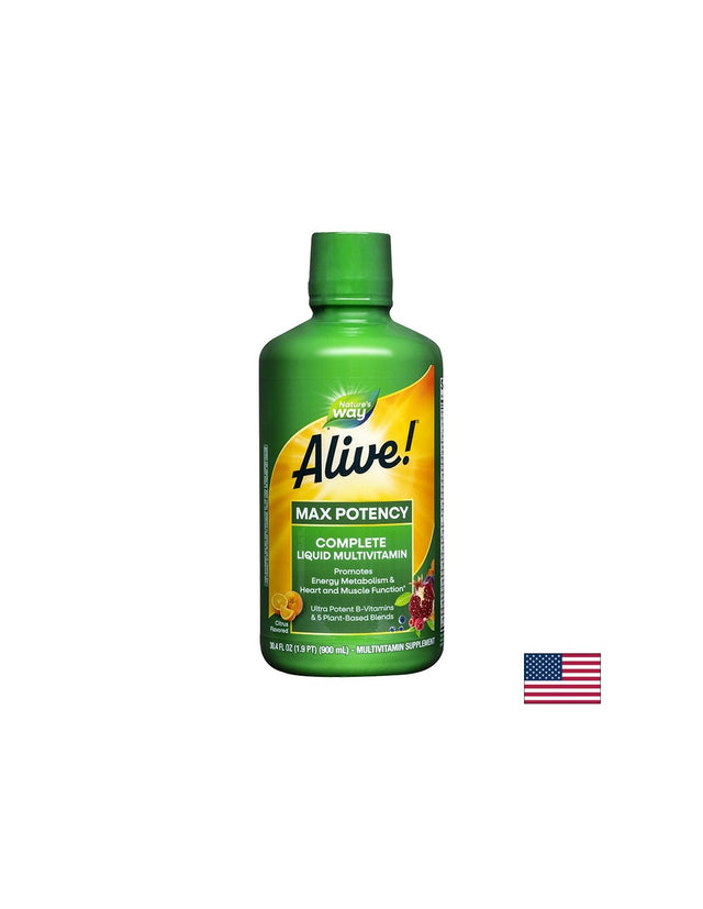 Alive! - Алайв Течен мултивитамин Маx Potency, 900 ml Nature’s Way  Alive - Nutra Best Bulgaria